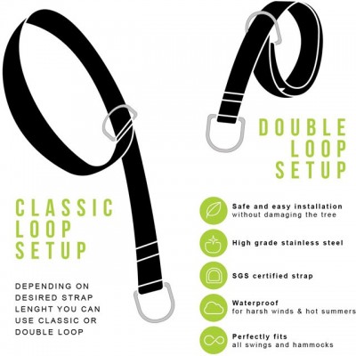 Outdoor Tree Swing Hanging Straps with Heavy Duty Locking Carabiner webbing materia