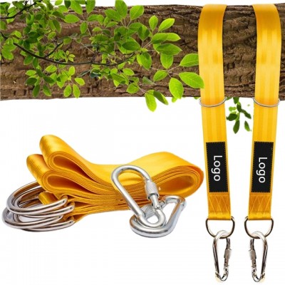 Tree Swing Hanging Kit (Set of 2) - 10ft Long Straps with Two Alloy Carabiners and 2000 Lb Breaking Strength