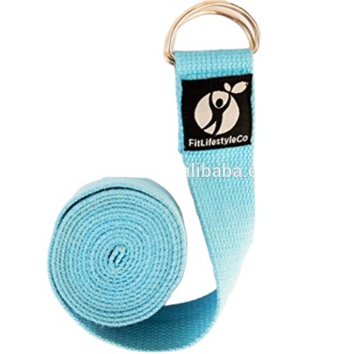 Yoga Strap - Best For Stretching Durable Cotton With Metal D-Ring